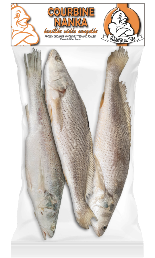 Courbine Nanka - Bar Senegal vidé ecaillé calibre 600/800 sachet - 10kg - prix au kg
