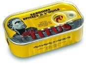 Sardines à l'huile piquante TITUS lot de 3 boites 125gr