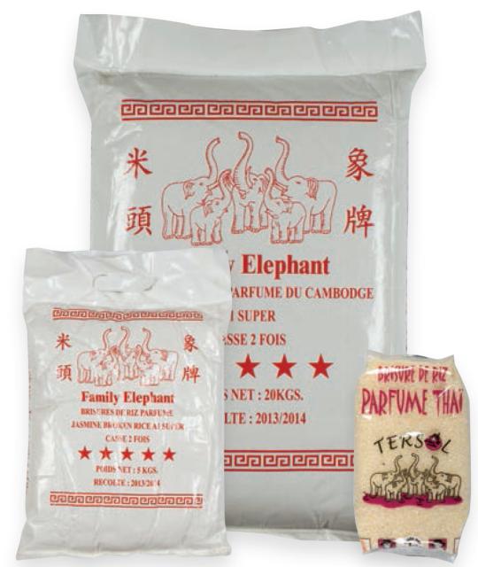Riz parfumé cassé 2 fois Family Elephant Thailande TERSOL 1kg
